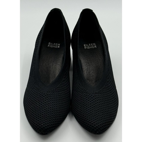 Eileen Fisher Gabby Black Recycled Stretch Knit Pump Sz US 8.5 - Picture 1 of 9
